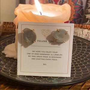 Geode crystal earrings